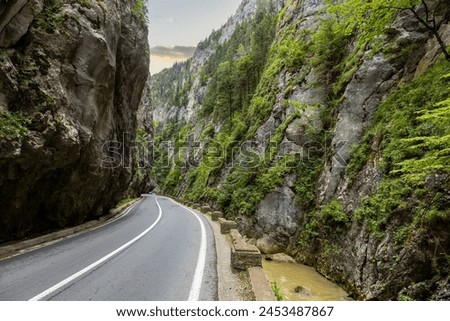 The Bicaz Canyon in the Carpathians of Romania