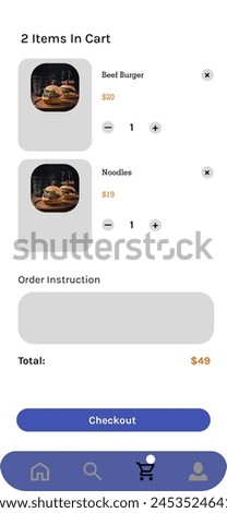 Simple and professional food app design