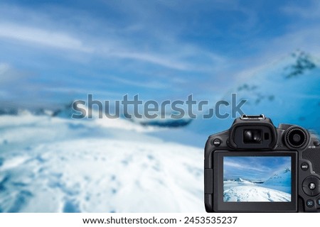 Digital Camera with snow effect outside