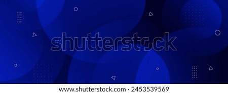  Blue gradient banner background, geometric effect , circle style. black , dark. Abstract background. Vector eps10