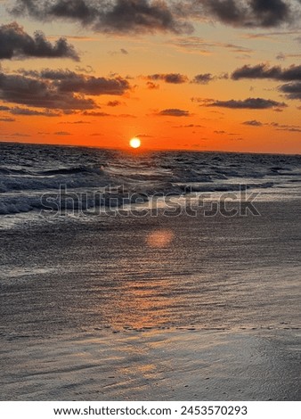 Golden Dominican Sunset: Summer Vibes by the Sea Royalty-Free Stock Photo #2453570293
