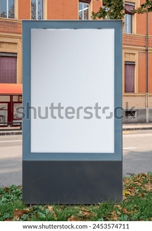 Empty advertising billboard taken on a street in Bologna, Italy. Useful template for mock-up
