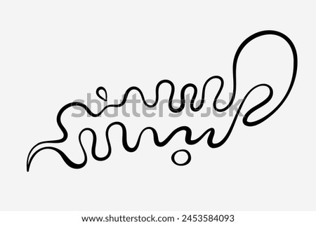 Splash, water, smooth lines. Stylized abstract image Vector graphics