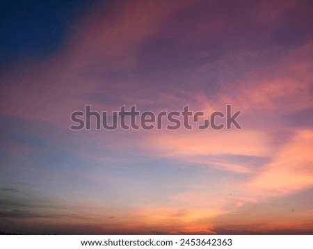 Real picture of colorful sky.