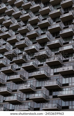 Balconies on building in New York