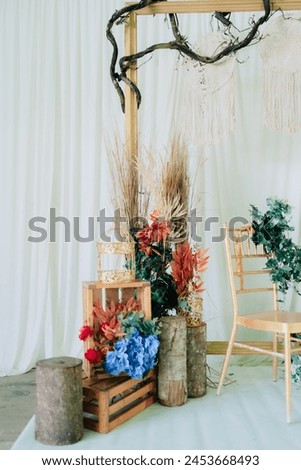 Sabah,malaysia.
20 April 2024.
left side view of the mini podium for guests to gather to take pictures.