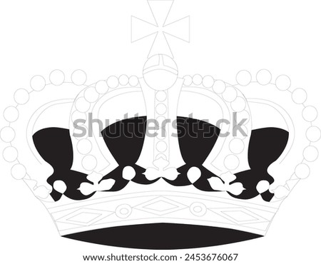King crown, abstract crown silhouette, big king