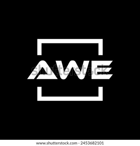 Initial letter AWE logo design. AWE logo design inside square. Royalty-Free Stock Photo #2453682101