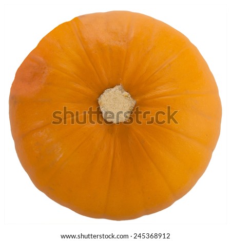 Pumpkin from above isolated