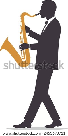 Set of silhouettes of musicians on a white background. Vector illustration