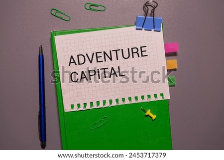 text Adventure Capital on white paper.