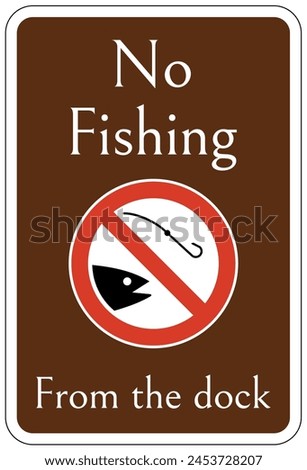 No fishing warning sign and labels