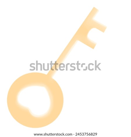 Golden key symbol clip art
