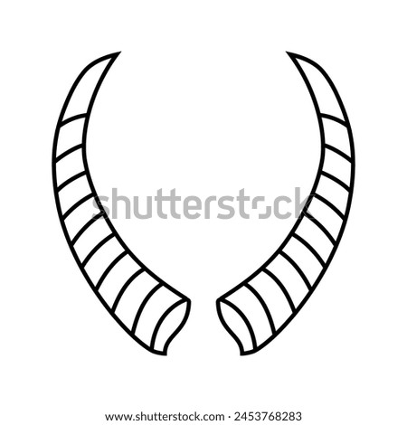 goat horn animal line icon vector. goat horn animal sign. isolated contour symbol black illustration