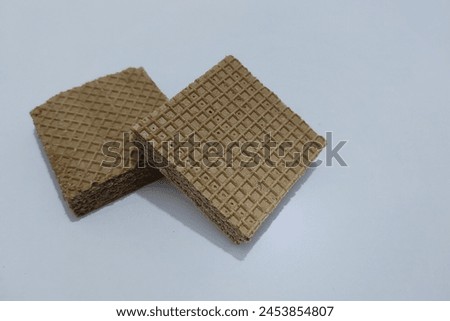 chocolate wafers isolated in white background 