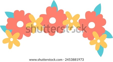 Flowers Headband Icon Vector Illustration