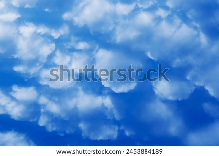 Blue sky and white clouds. Blue heaven background with cloudy weather. Summer blue sky cloud gradient light white background. clear cloudy in calm bright air background. landscape in environment day