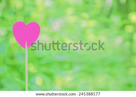 Pink hearts with bokeh background