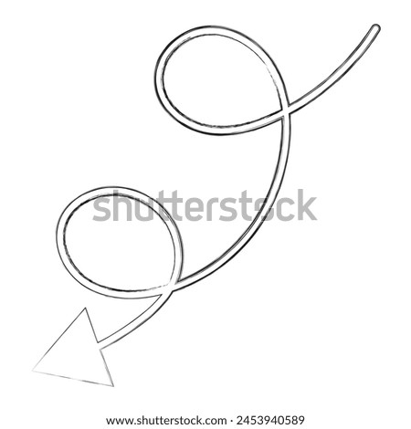 brush painted arrow icon on white background - vector illustration 11