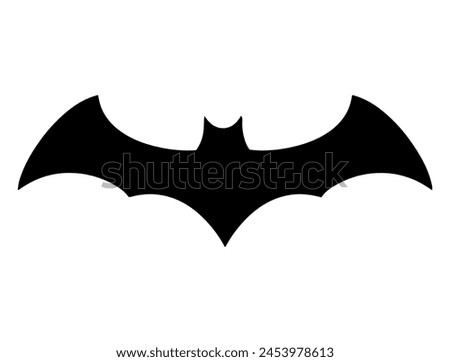 Bat silhouette vector art white background
