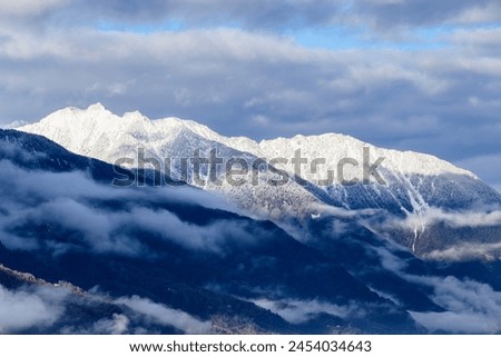 Orobie Alps after a snowfall, Valtellina, Sondrio province, Lombardy, Italy, Europe