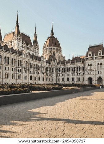 Budapest Parliament Building - Kossuth Square in the Pest Side of the city by Imre Steindl  Royalty-Free Stock Photo #2454058717