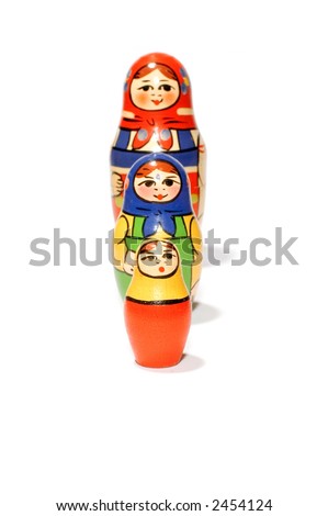 series object on white: isolated - Russian toy -