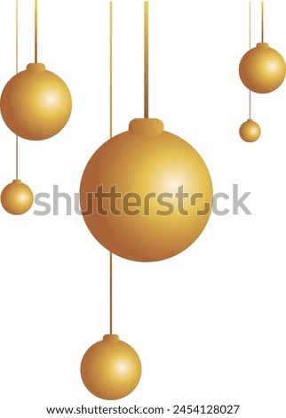 Beautiful golden bell hanging.Can be use to decorate background of the post.
