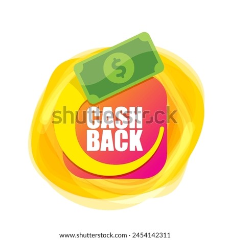 vector cash back icon with dollar isolated on white transparent background. cashback and money bonus refund label or logo