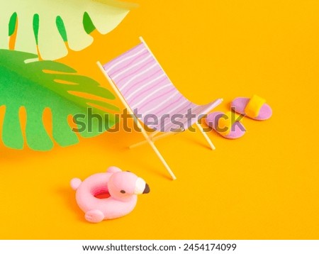 summer litters happy text on yellow background