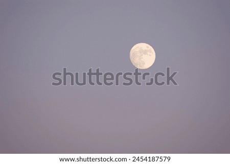 Clear Night Sky Full Moon Glow