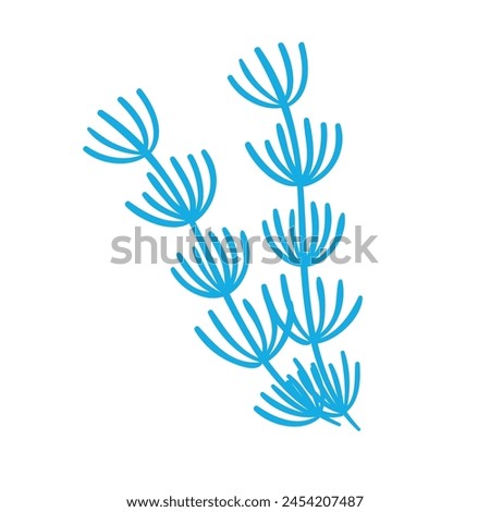 flat coral illustration on white background.