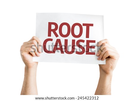 Root Cause card isolated on white background