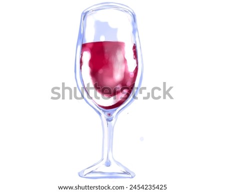 Clip art of red wine in a glass.