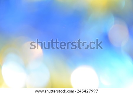 Sunny abstract  blue  nature background. Abstract background with bokeh defocused lights.
