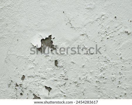walls are old and the paint is peeling off due to rainwater leaks and substandard paint used. Royalty-Free Stock Photo #2454283617