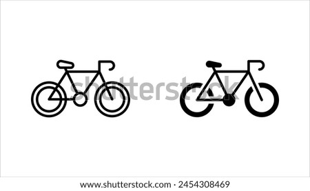 Bike icon set vector logo template, vector illustration on white background