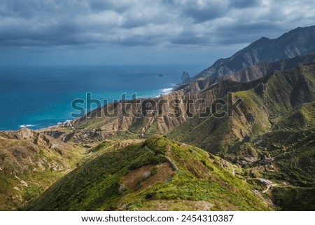 Anaga Mountains in Tenerife Spain Royalty-Free Stock Photo #2454310387