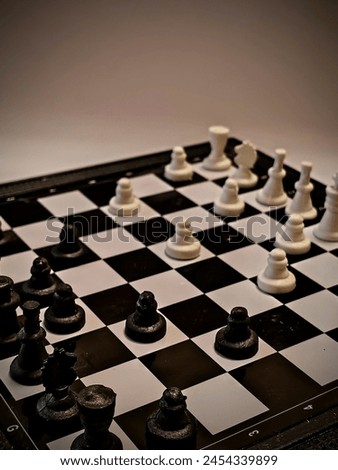 chess board with chess pieces on a white background