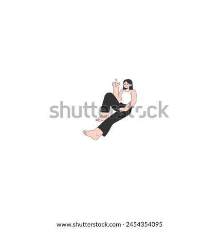pose of a person relaxing happy