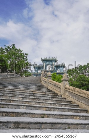 The stair steps to the famous Monkey Mountain in Da Nang, Vietnam Royalty-Free Stock Photo #2454365167