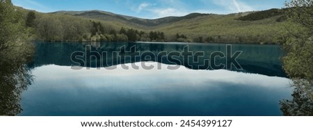 ...spring mountain landscape in the morning in the sierra de guadarrama mountains in spain Royalty-Free Stock Photo #2454399127