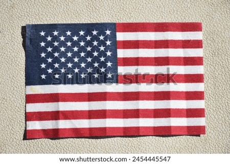 American flag with white background