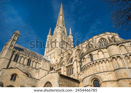 Norwich Cathedral, Norwich, Norfolk, East Anglia, England, United Kingdom, Europe Royalty-Free Stock Photo #2454466785