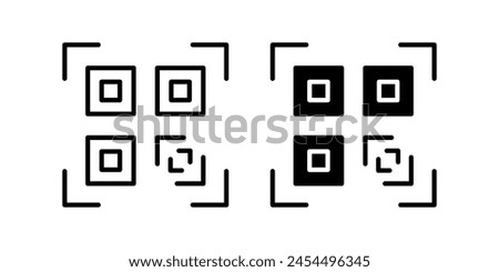 Qr Code Icon Set. for mobile concept and web design. vector illustration