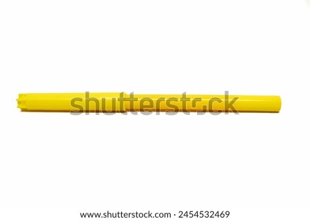 yellow coloring marker isolated on white background 
