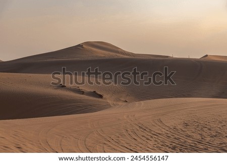 A picture of the desert landscape outside of Abu Dhabi.