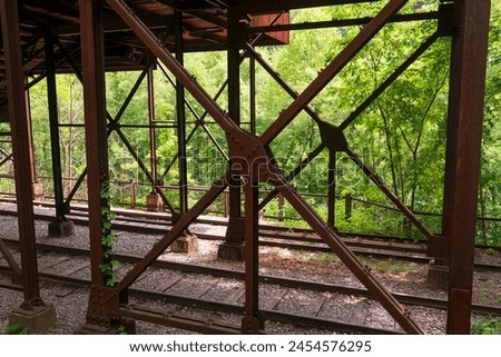 The Nuttallburg Coal Conveyor and Tipple at the New River Gorge National Park in West Virginia, USA