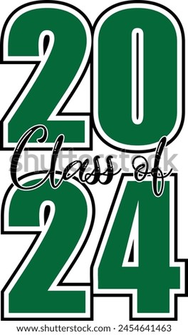 Class of 2024 Stacked Black and White Banner