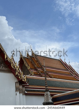 Thai old architected temple in Bangkok.